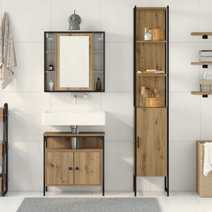 Σετ Επίπλων Μπάνιου 3 pcs Artisan Oak Επεξεργασμένο ξύλο - Pakobazaar