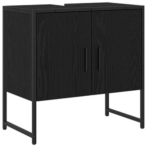 Σετ Επίπλων Μπάνιου 4 τμχ. Μαύρο 33 x 33 x 185,5 εκ