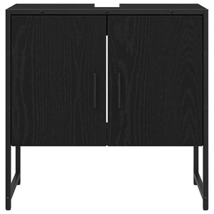 Σετ Επίπλων Μπάνιου 4 τμχ. Μαύρο 33 x 33 x 185,5 εκ