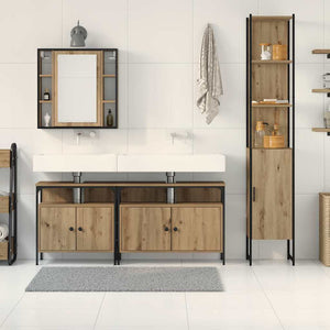 Σετ Επίπλων Μπάνιου 4 pcs Artisan Oak Επεξεργασμένο ξύλο - Pakobazaar