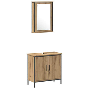 Σετ Επίπλων Μπάνιου 4 τμχ. Καφέ 33 x 33 x 185,5 εκ - Pakobazaar
