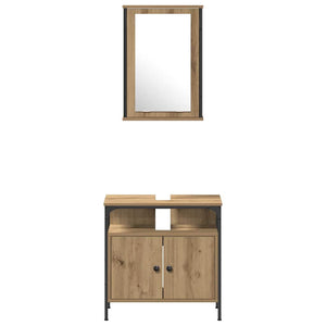 Σετ Επίπλων Μπάνιου 4 pcs artisan δρυς Επεξεργασμένο ξύλο - Pakobazaar
