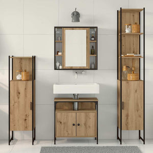 Σετ Επίπλων Μπάνιου 4 pcs Artisan Oak Επεξεργασμένο ξύλο - Pakobazaar