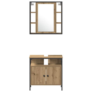 Σετ Επίπλων Μπάνιου 4 pcs Artisan Oak Επεξεργασμένο ξύλο - Pakobazaar