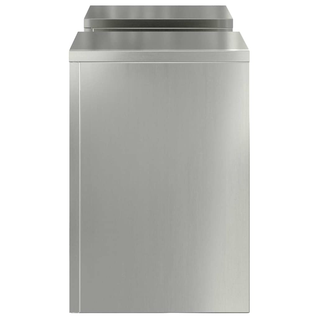 Βάση φυτών 2 pcs Ασημί 24 x 24 x 35 εκ. Γαλβανισμένος χάλυβας - Pakobazaar
