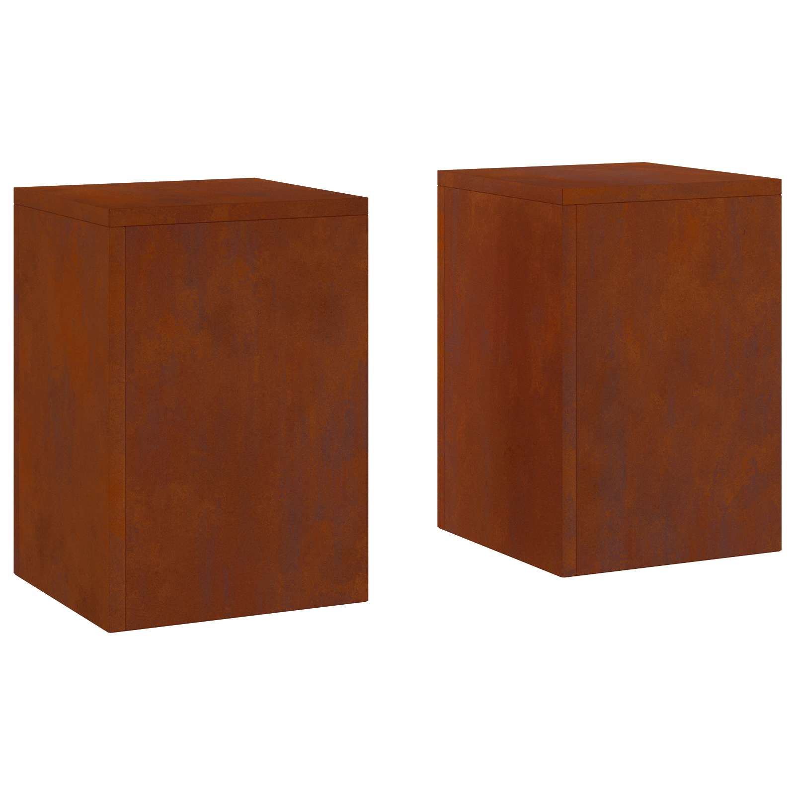 Βάση φυτών 2 pcs Σκ rusty 24 x 24 x 35 εκ. - Pakobazaar
