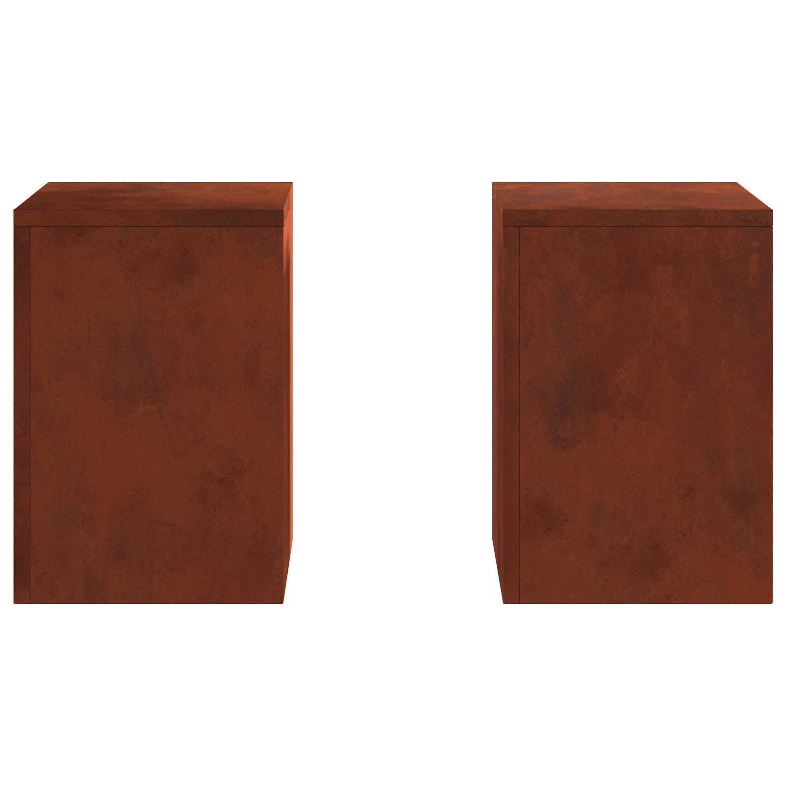 Βάση φυτών 2 pcs Σκ rusty 24 x 24 x 35 εκ. - Pakobazaar
