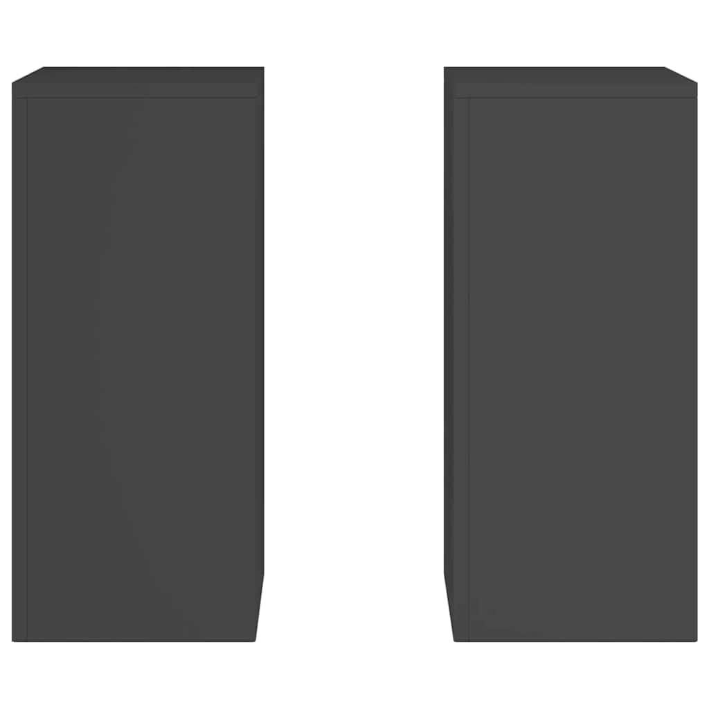 Βάση φυτών 2 pcs Μαύρο 24 x 24 x 55 εκ. Ατσάλι