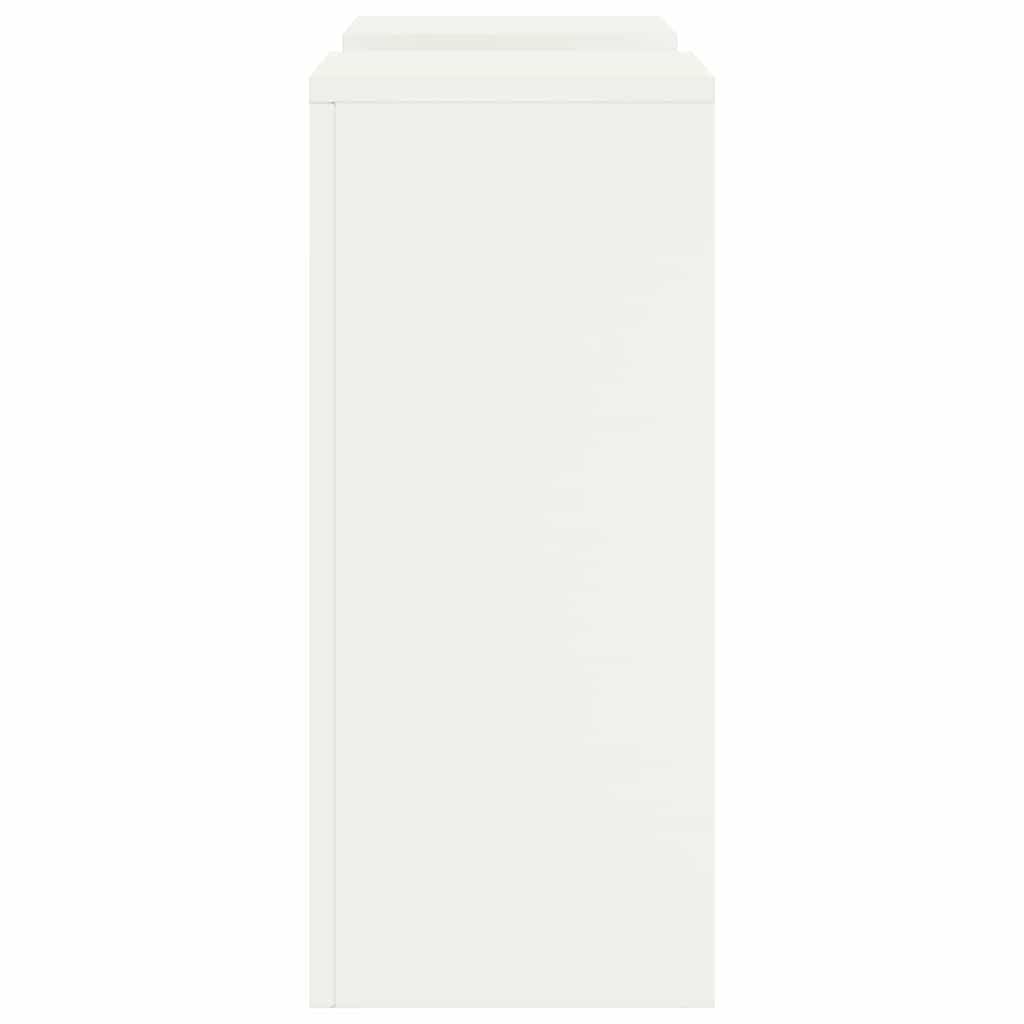 Βάση φυτών 2 pcs Λευκό 24 x 24 x 55 εκ. Ατσάλι