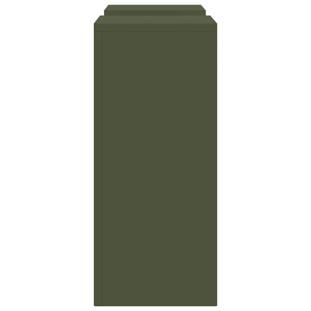 Βάση φυτών 2 pcs Λαδί 24 x 24 x 55 εκ. Ατσάλι