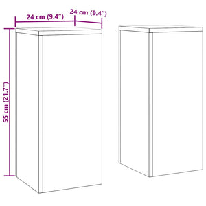 Βάση φυτών 2 τεμ. Λαδί 24 x 24 x 55 εκ. Ψυχρής έλασης χάλυβας - Pakobazaar