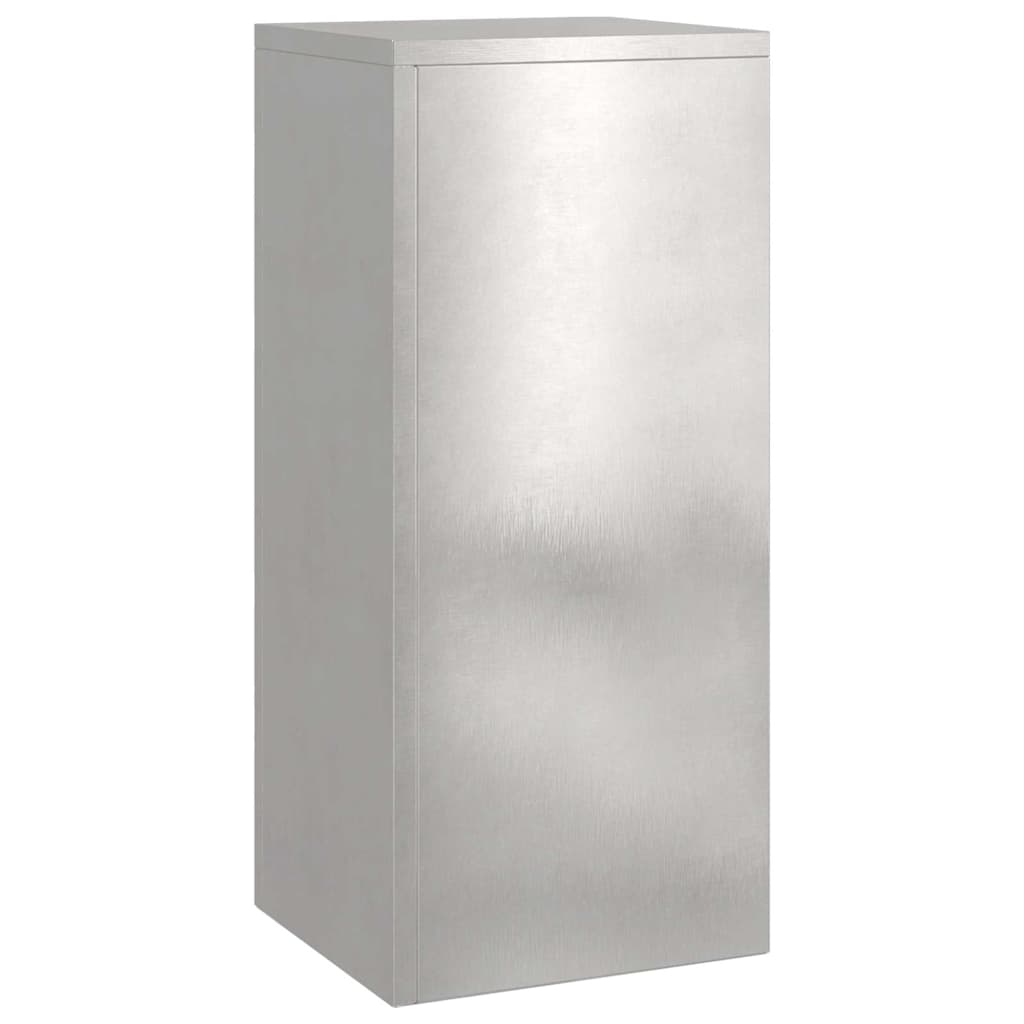 Βάση φυτών 2 pcs Ασημί 24 x 24 x 55 εκ. Ανοξείδωτο ατσάλι