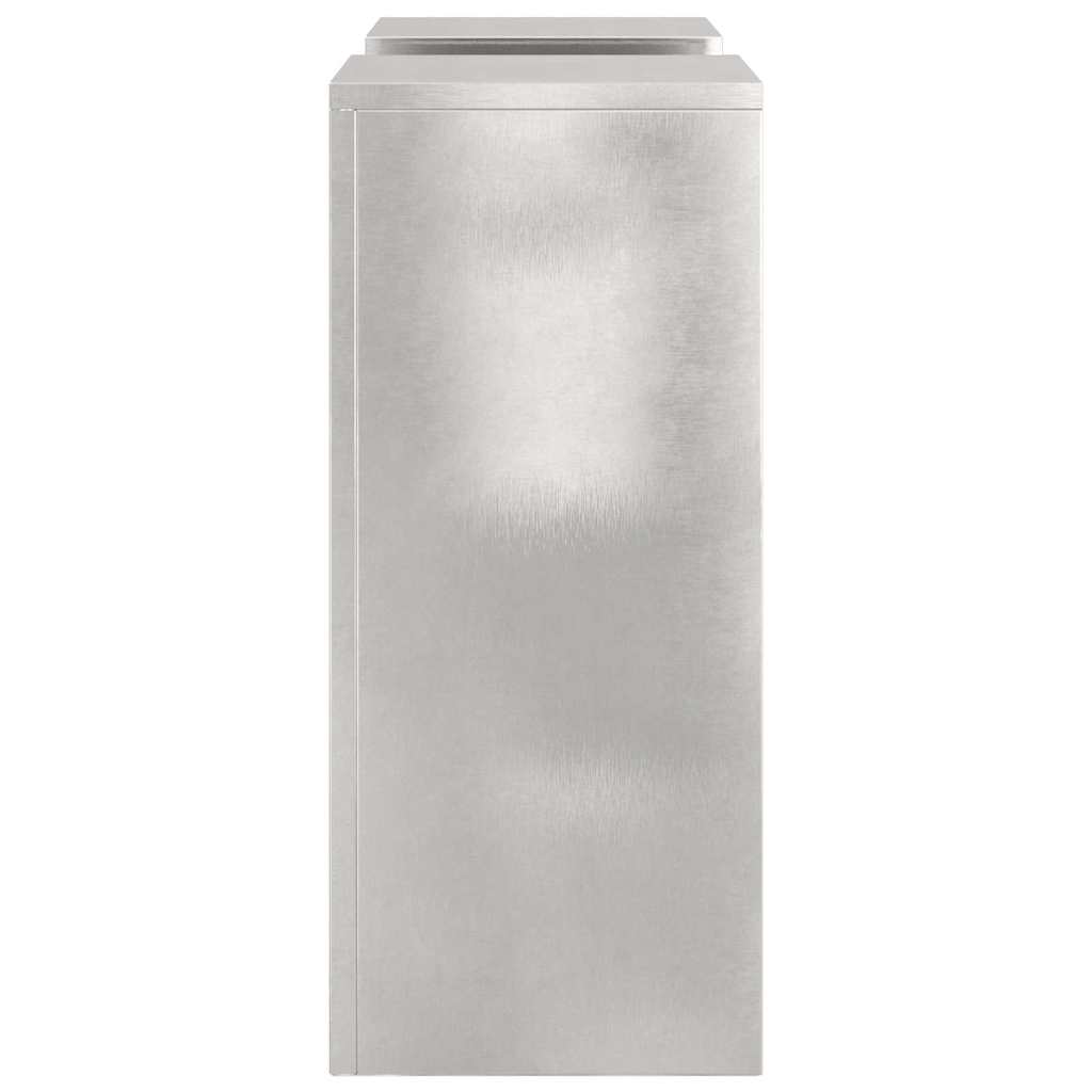 Βάση φυτών 2 pcs Ασημί 24 x 24 x 55 εκ. Ανοξείδωτο ατσάλι