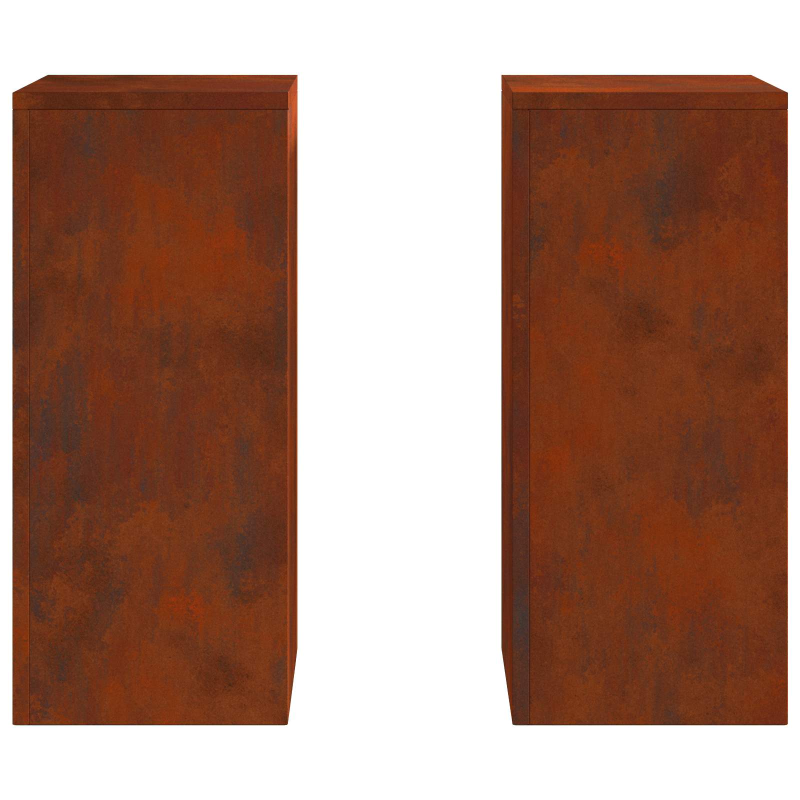 Βάση φυτών 2 pcs Σκ rusty 24 x 24 x 55 εκ. - Pakobazaar