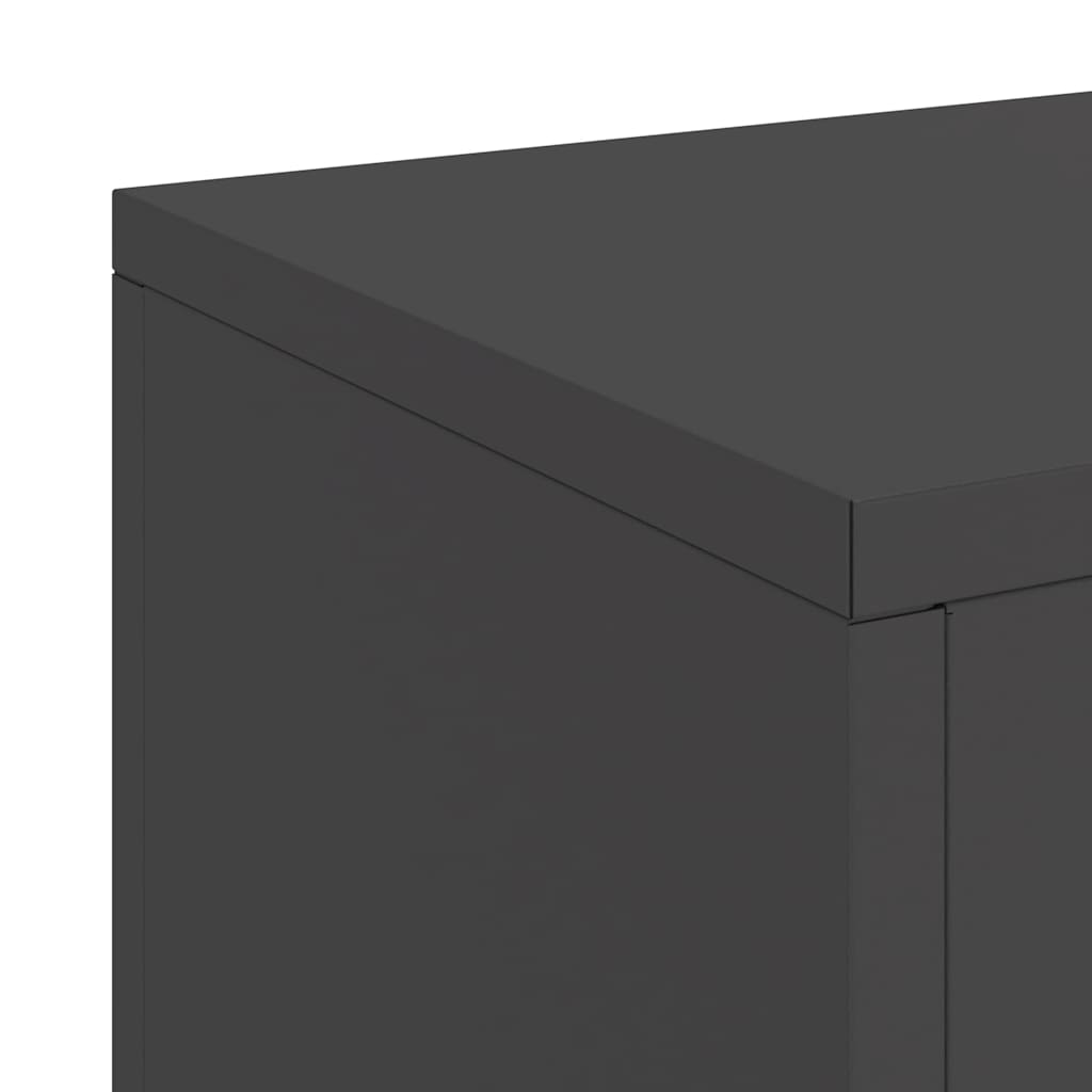 Βάση φυτών 2 pcs Μαύρο 24 x 24 x 75 εκ. Ατσάλι