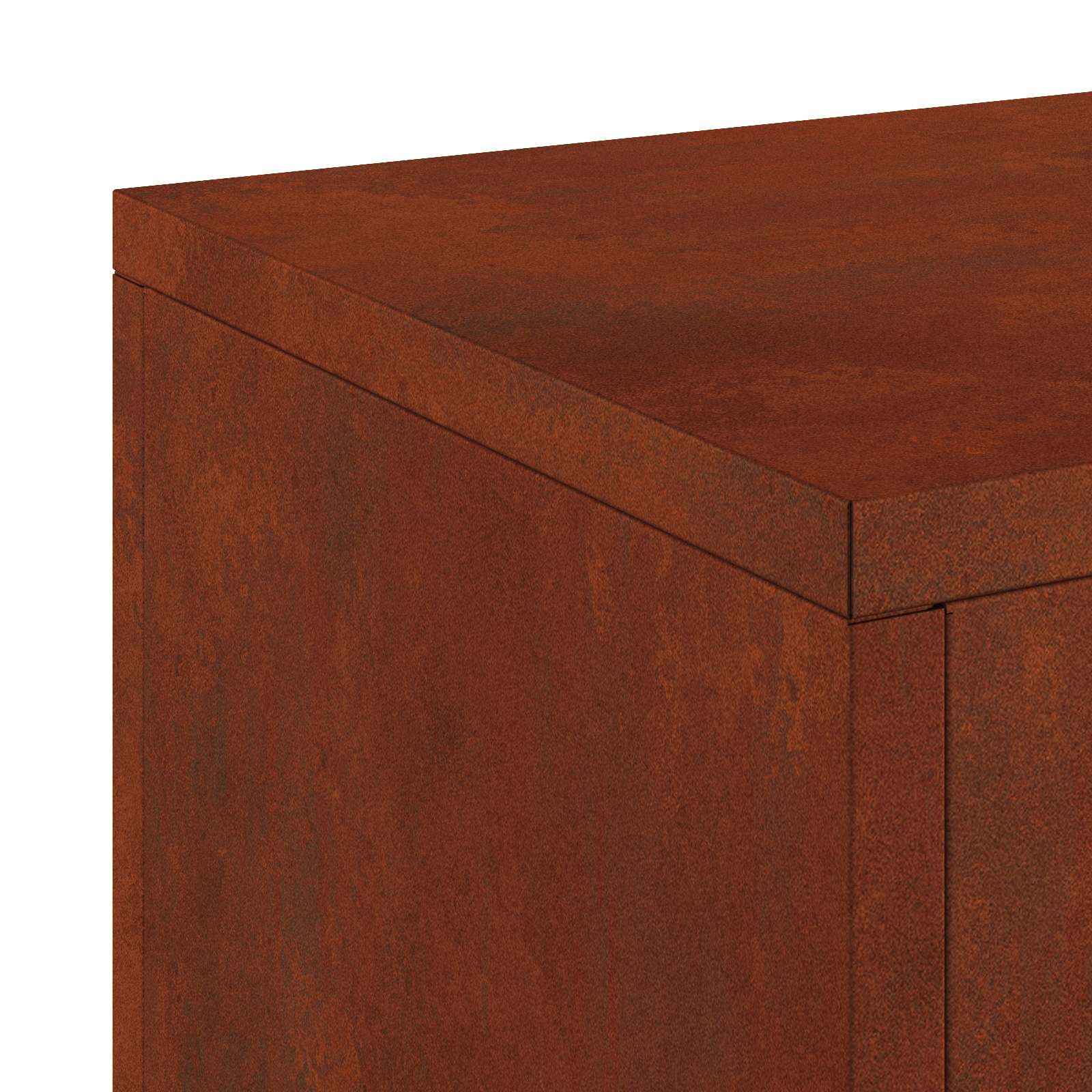 Βάση φυτών 2 pcs Σκ rusty 24 x 24 x 75 εκ. - Pakobazaar