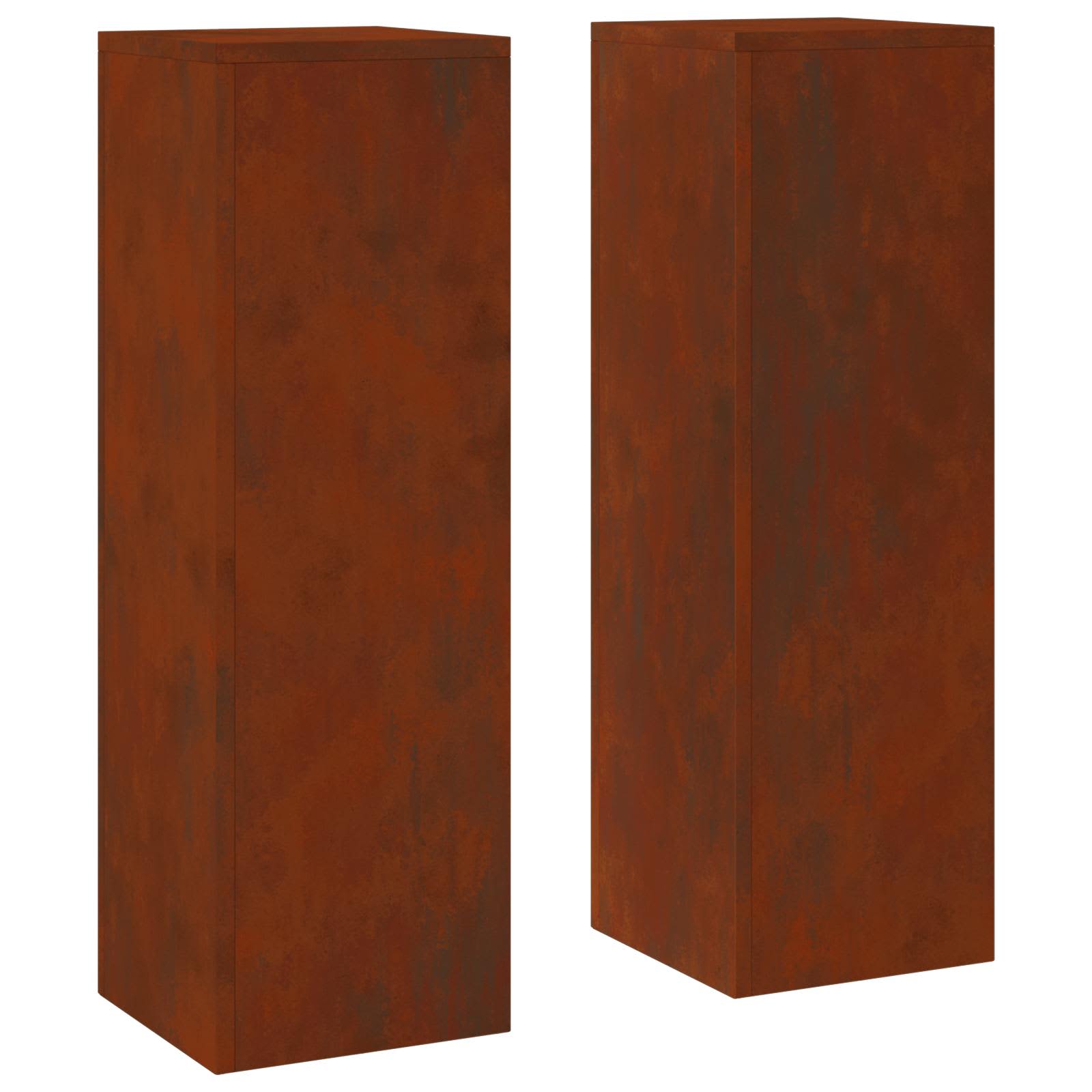 Βάση φυτών 2 pcs Σκ rusty 24 x 24 x 75 εκ. - Pakobazaar