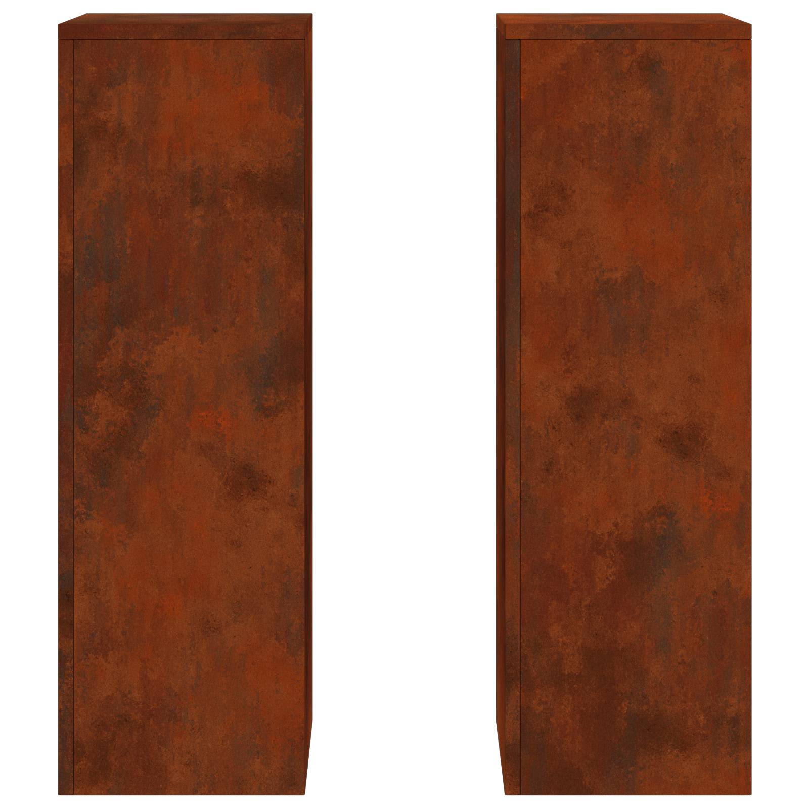 Βάση φυτών 2 pcs Σκ rusty 24 x 24 x 75 εκ. - Pakobazaar