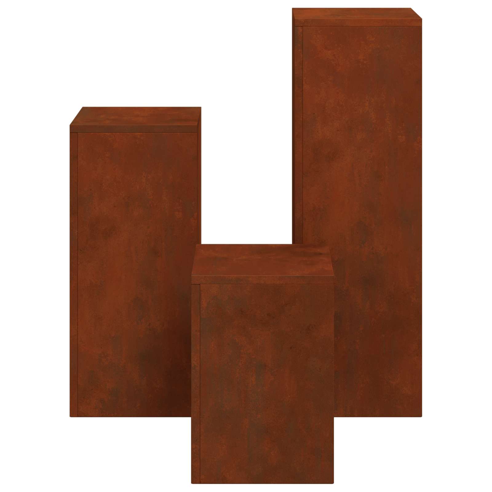Βάση φυτών 3 pcs Σκ rusty Ατσάλι Σκληρυθέν στον Αέρα - Pakobazaar