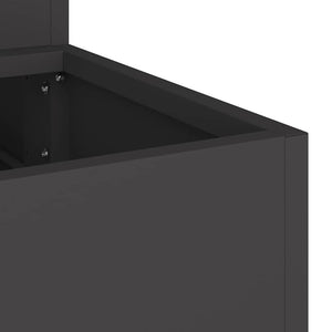 Γλάστρα Κήπου Μαύρο 90 x 90 x 35 εκ Ψυχρής έλασης χάλυβας