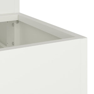 Γλάστρα Κήπου Λευκό 90 x 90 x 35 εκ Ψυχρής έλασης χάλυβας
