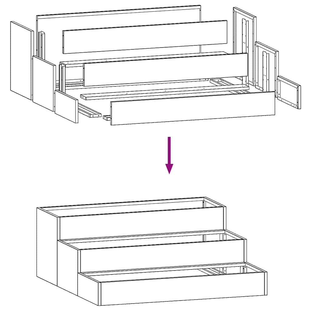 Γλάστρα Κήπου Ανθρακί 90 x 90 x 35 εκ Ψυχρής έλασης χάλυβας - Pakobazaar