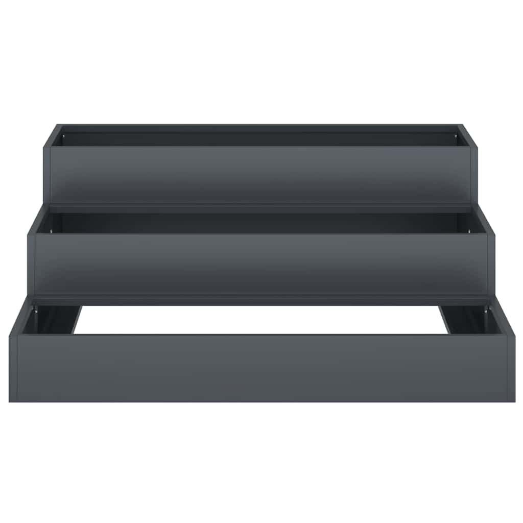 Γλάστρα Κήπου Ανθρακί 90 x 90 x 35 εκ Ψυχρής έλασης χάλυβας - Pakobazaar