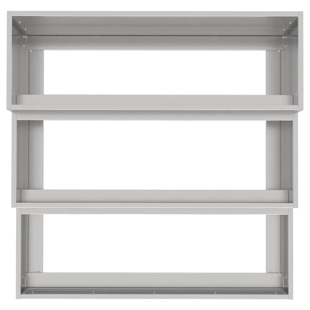 Γλάστρα Κήπου Ασημί 90 x 90 x 35 εκ Ανοξείδωτο ατσάλι