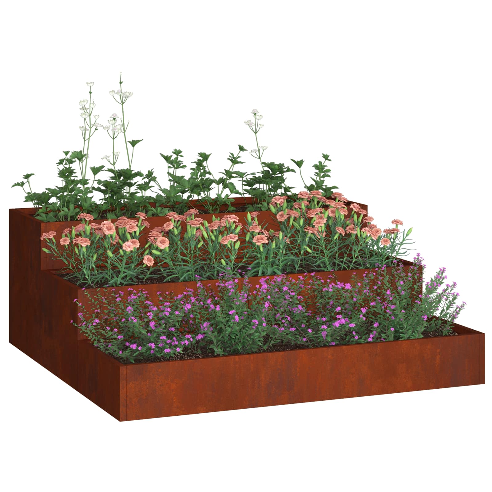 Γλάστρα Κήπου Σκ rusty 90 x 90 x 35 εκ - Pakobazaar