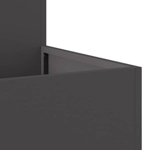 Γλάστρα Κήπου Μαύρο 80 x 80 x 48 εκ. Ατσάλι - Pakobazaar