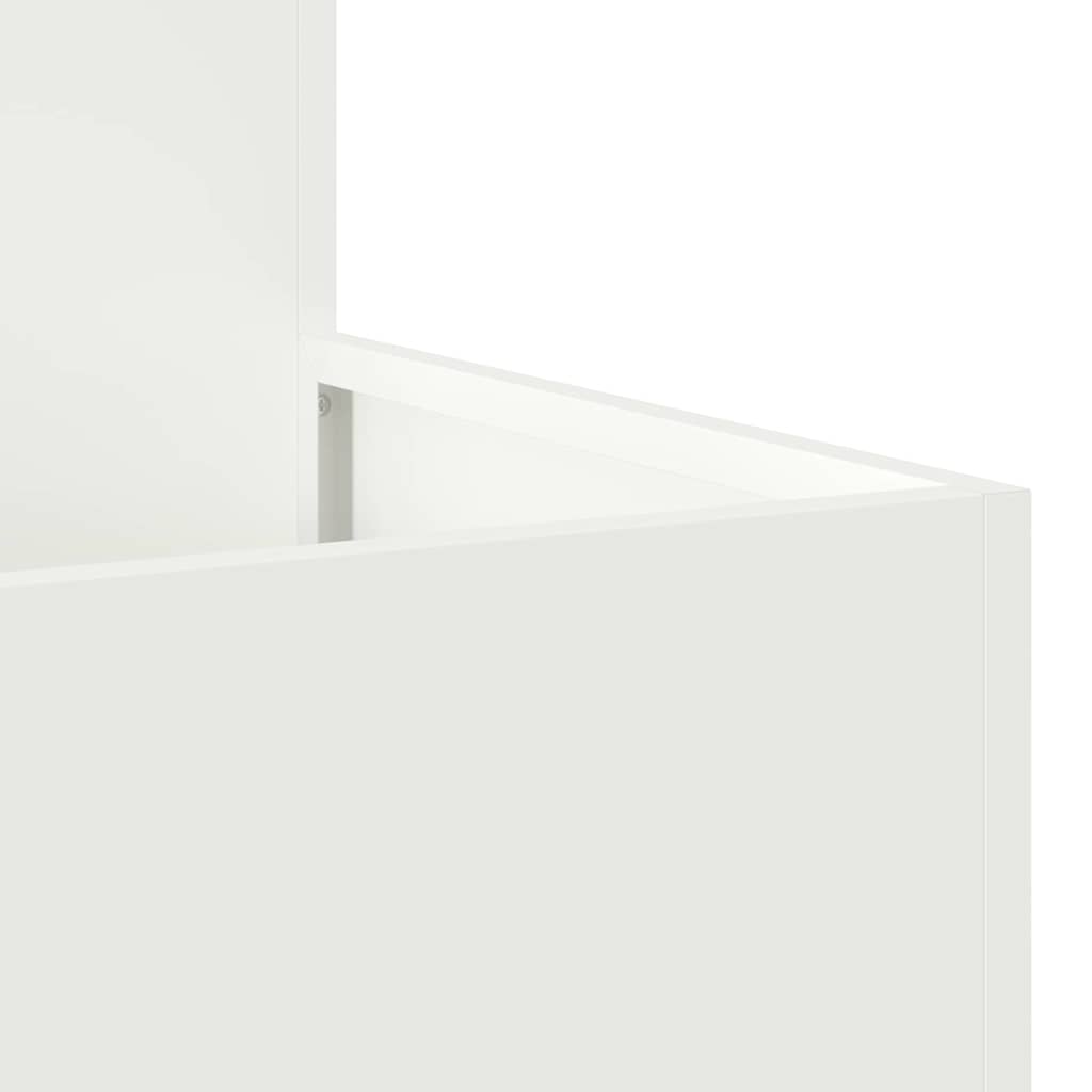 Γλάστρα Κήπου Λευκό 80 x 80 x 48 εκ. Ατσάλι