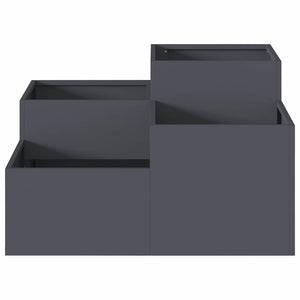 Γλάστρα Κήπου Ανθρακί 80 x 80 x 48 εκ. Ατσάλι