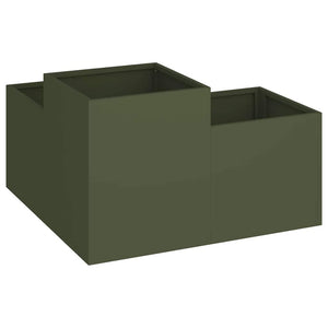 Γλάστρα Κήπου Λαδί 80 x 80 x 48 εκ. Ατσάλι