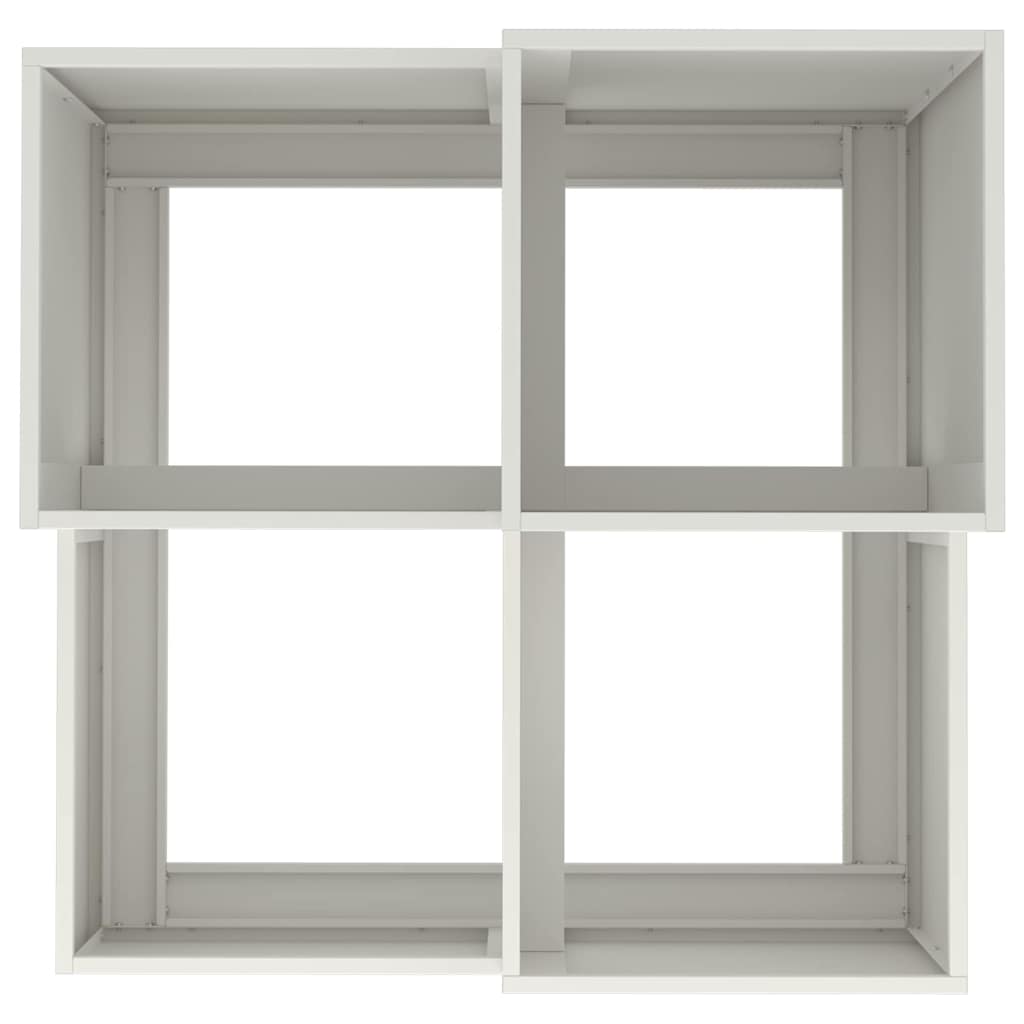 Γλάστρα Κήπου Λευκό 80 x 80 x 60 εκ. Ατσάλι - Pakobazaar