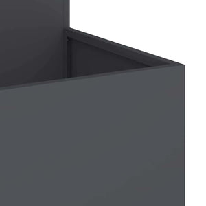 Γλάστρα Κήπου Ανθρακί 80 x 80 x 60 εκ. Ατσάλι