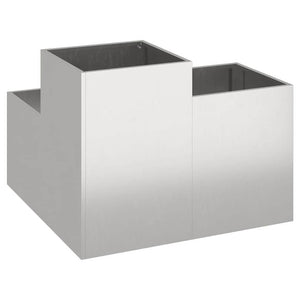 Γλάστρα Κήπου Ασημί 80 x 80 x 60 εκ. Ανοξείδωτο ατσάλι