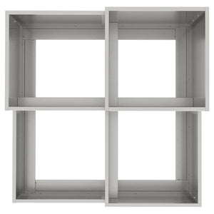 Γλάστρα Κήπου Ασημί 80 x 80 x 60 εκ. Ανοξείδωτο ατσάλι