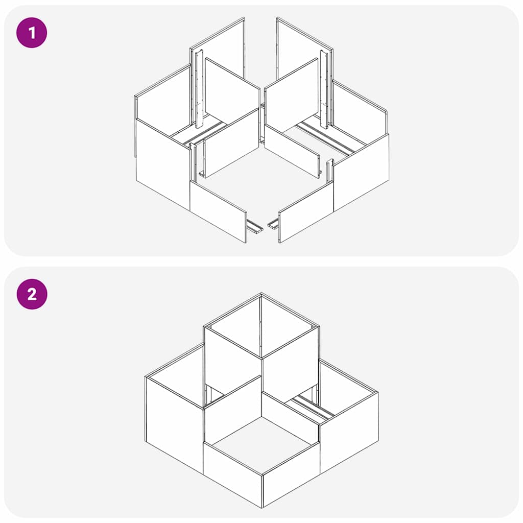 Γλάστρα Κήπου Μαύρο 100 x 100 x 60 εκ. Ατσάλι - Pakobazaar