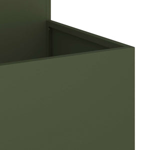 Γλάστρα Κήπου Λαδί 100 x 100 x 60 εκ. Ατσάλι