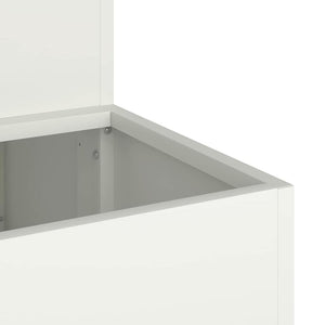 Γλάστρα Κήπου Λευκό 100 x 60 x 45 εκ Ψυχρής έλασης χάλυβας