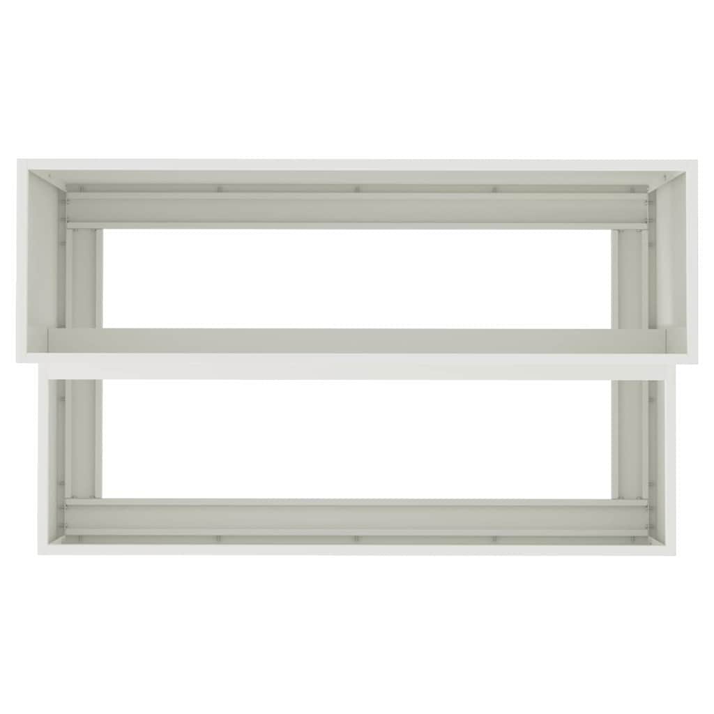 Γλάστρα Κήπου Λευκό 100 x 60 x 45 εκ Ψυχρής έλασης χάλυβας