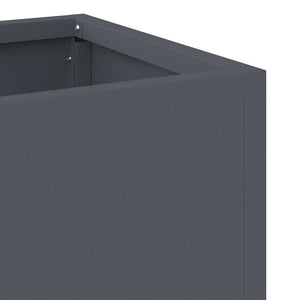 Υψωμένη Γλάστρα Κήπου Ανθρακί 100 x 26 x 82 εκ Ατσάλι
