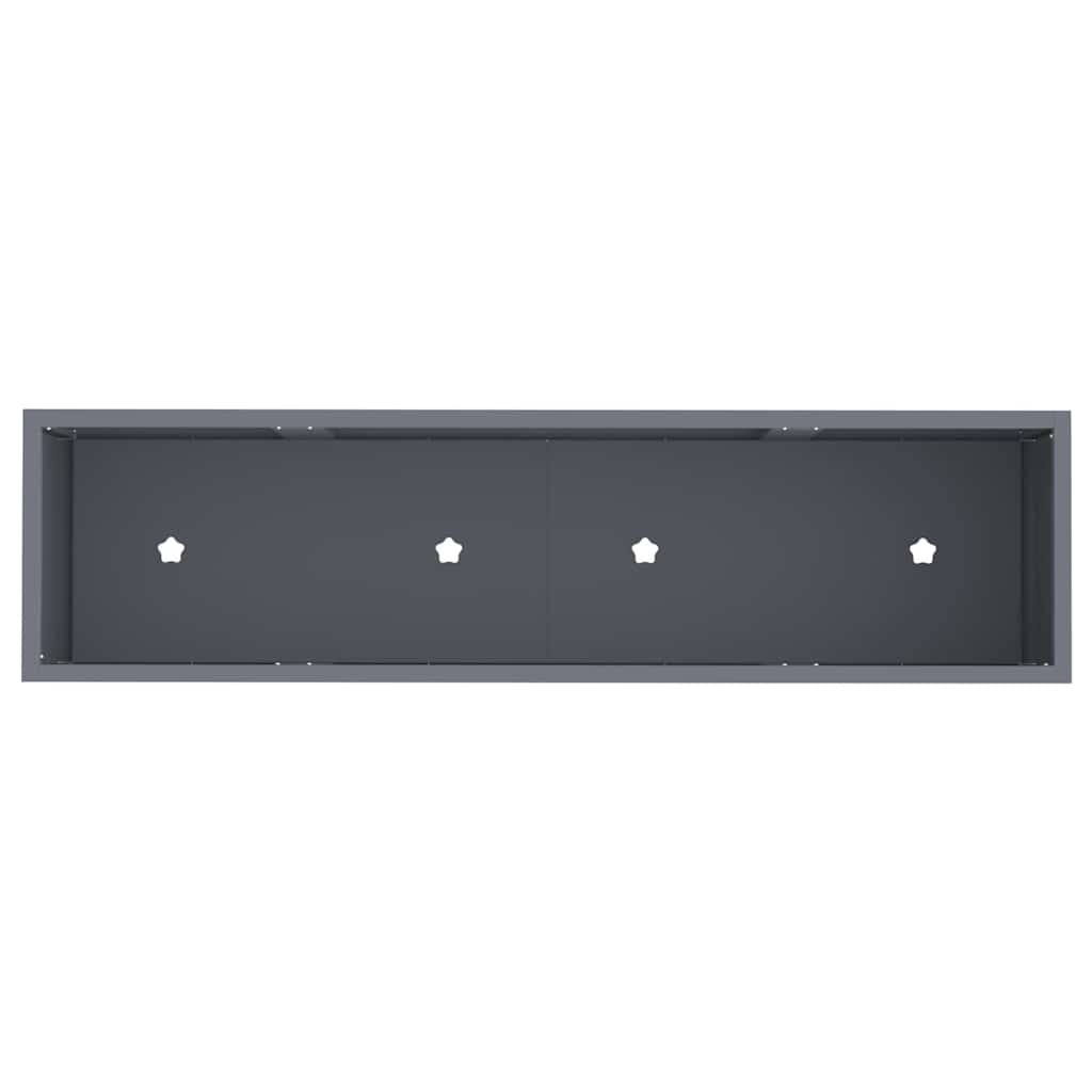 Υψωμένη Γλάστρα Κήπου Ανθρακί 100 x 26 x 82 εκ Ατσάλι