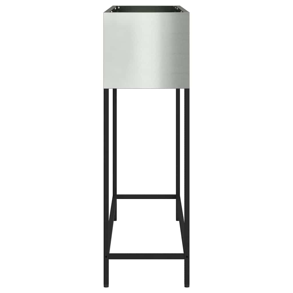 Υψωμένη Γλάστρα Κήπου Ασημί 100 x 26 x 82 εκ