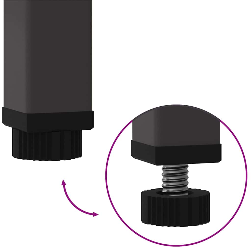 Υψωμένη Γλάστρα Κήπου Μαύρο 60 x 26 x 45 εκ Ατσάλι