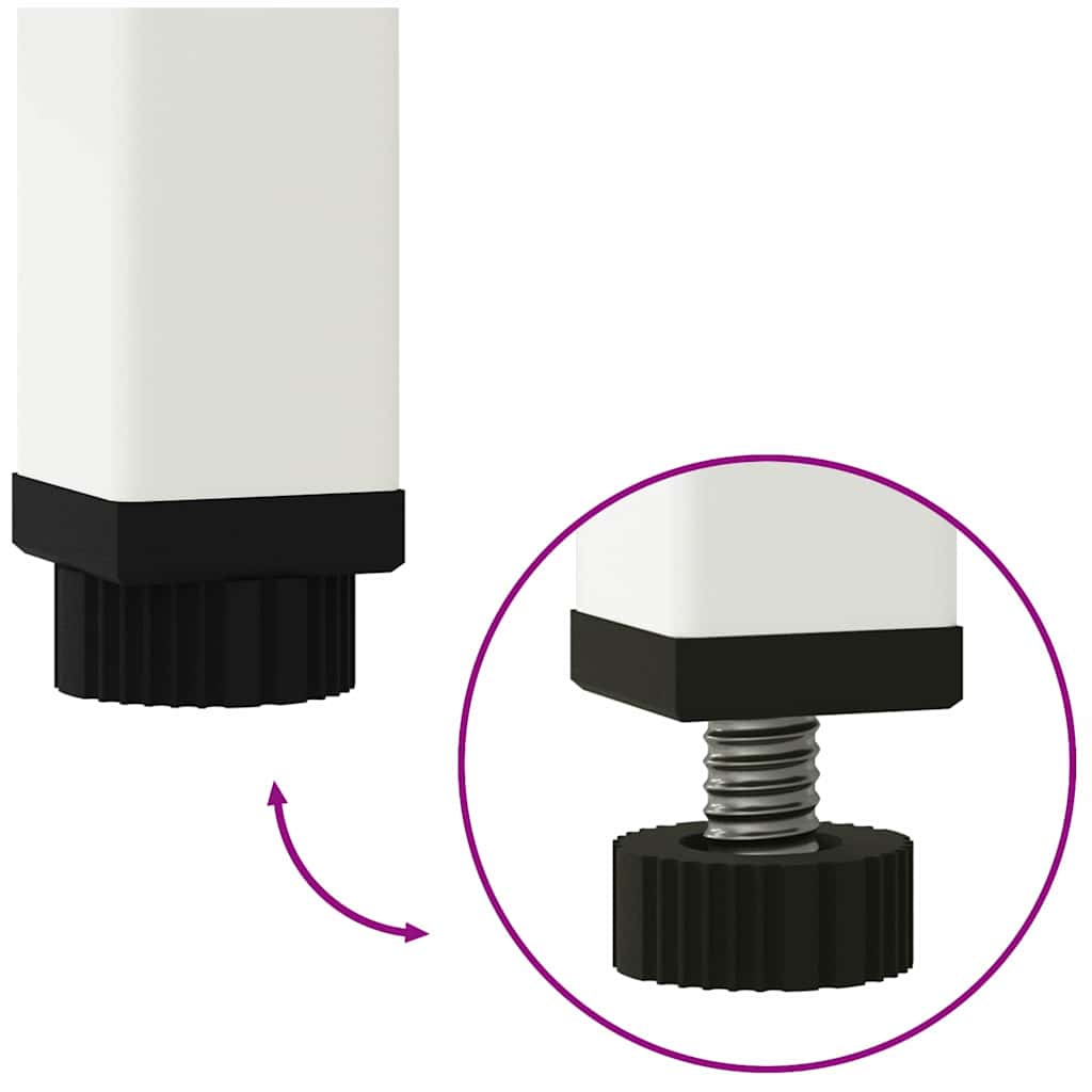 Υψωμένη Γλάστρα Κήπου Λευκό 60 x 26 x 45 εκ Ατσάλι