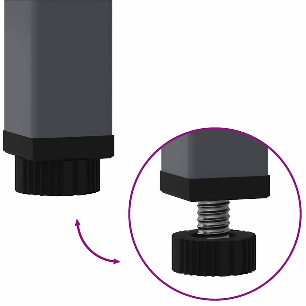 Υψωμένη Γλάστρα Κήπου Ανθρακί 60 x 26 x 45 εκ Ατσάλι - Pakobazaar