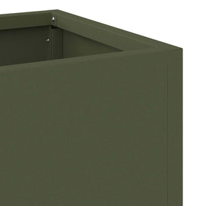 Υψωμένη Γλάστρα Κήπου Λαδί 60 x 26 x 45 εκ Ατσάλι