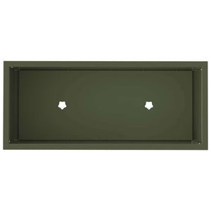 Υψωμένη Γλάστρα Κήπου Λαδί 60 x 26 x 45 εκ Ατσάλι