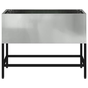 Υψωμένη Γλάστρα Κήπου Ασημί 60 x 26 x 45 εκ